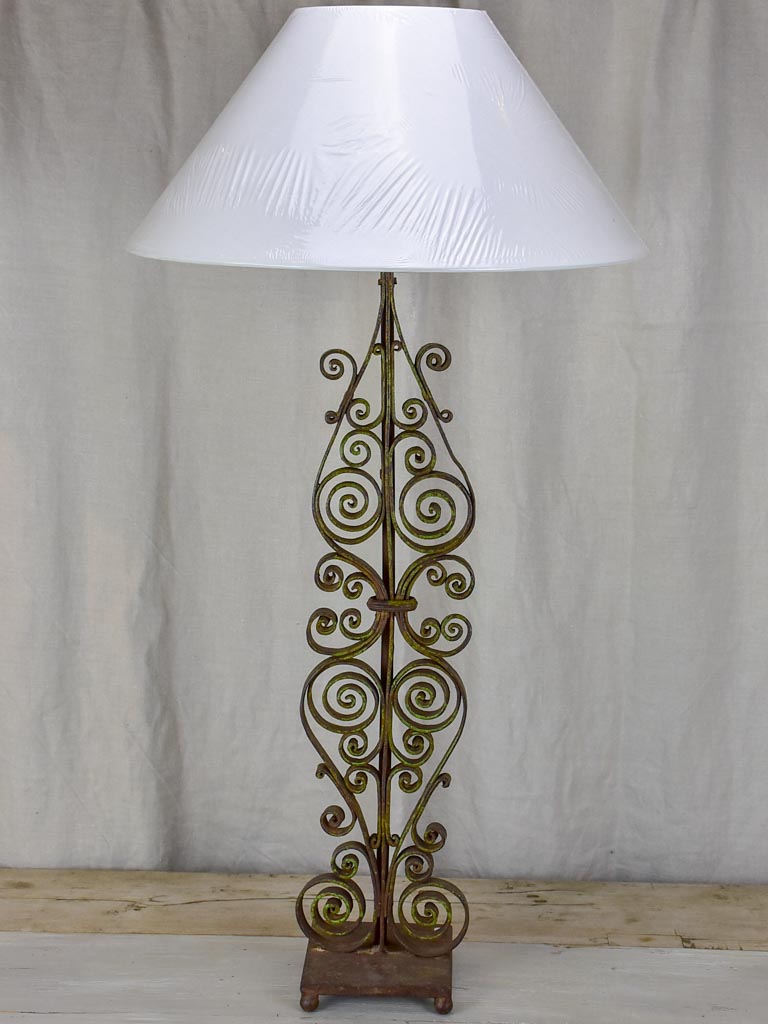 Tall antique French table lamp