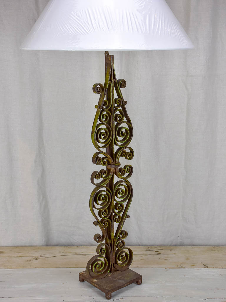 Tall antique French table lamp