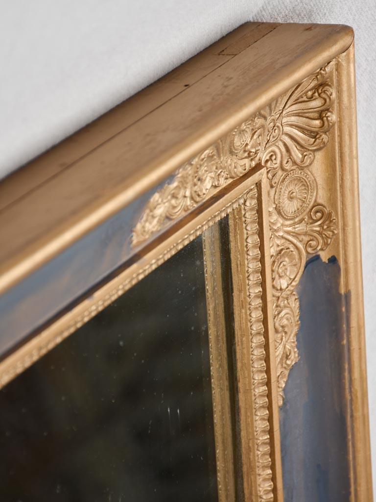 Early 19th century Restauration mirror - blue and gold 29¼" x 35"