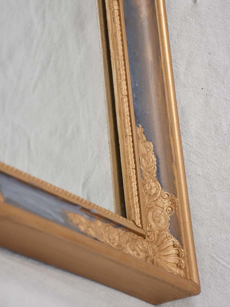 Early 19th century Restauration mirror - blue and gold 29¼" x 35"