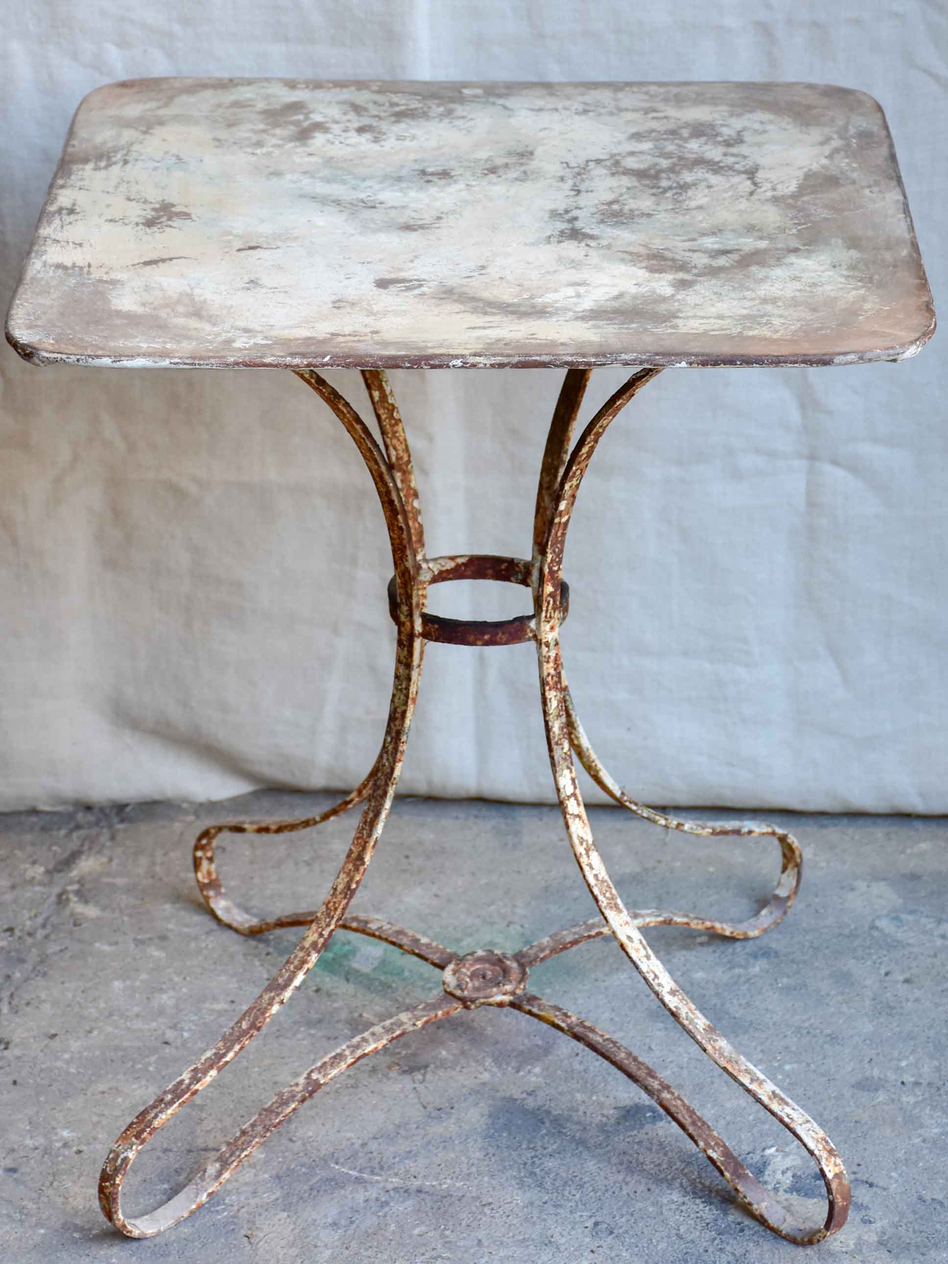 Antique French garden table - square