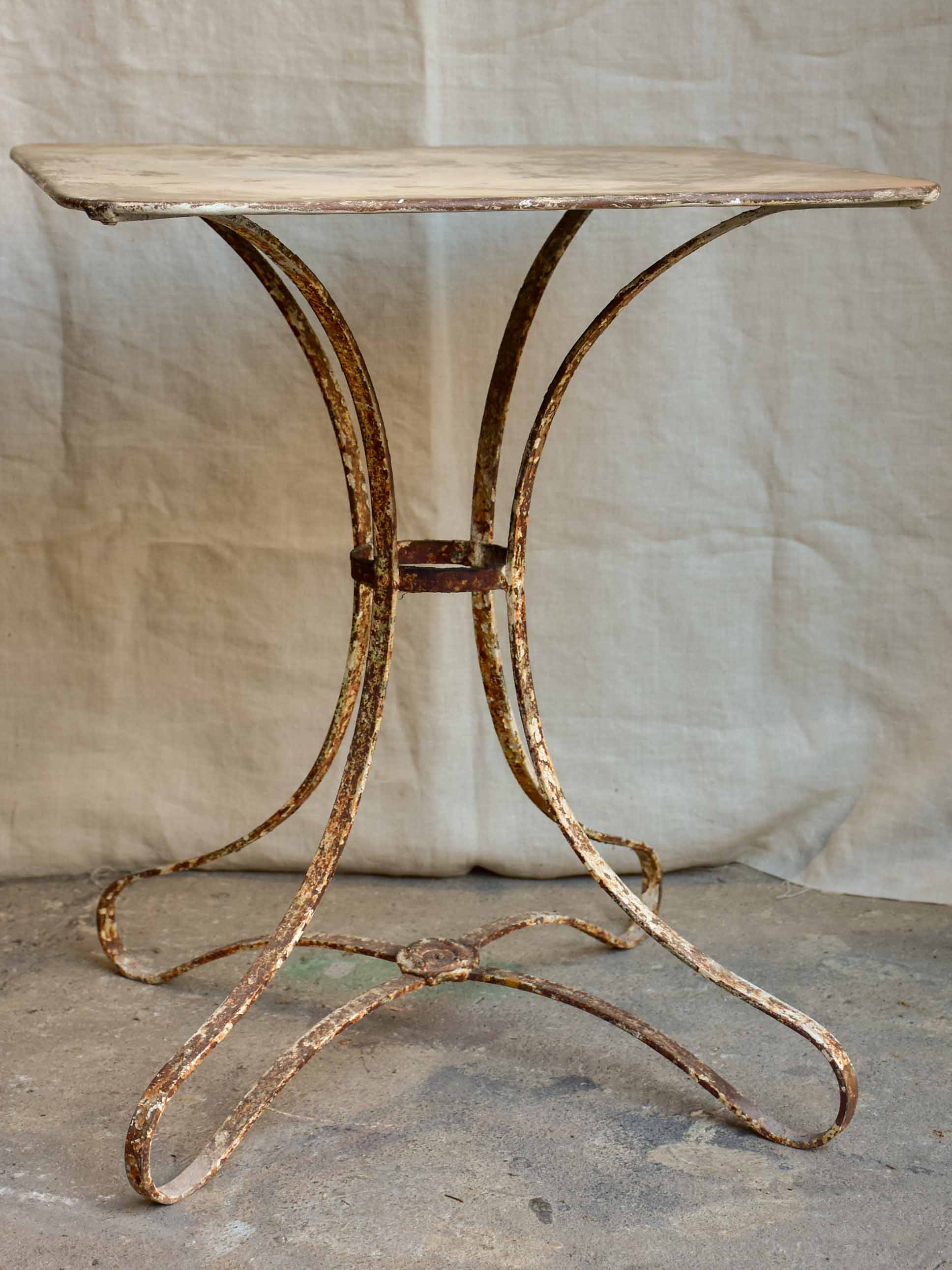 Antique French garden table - square