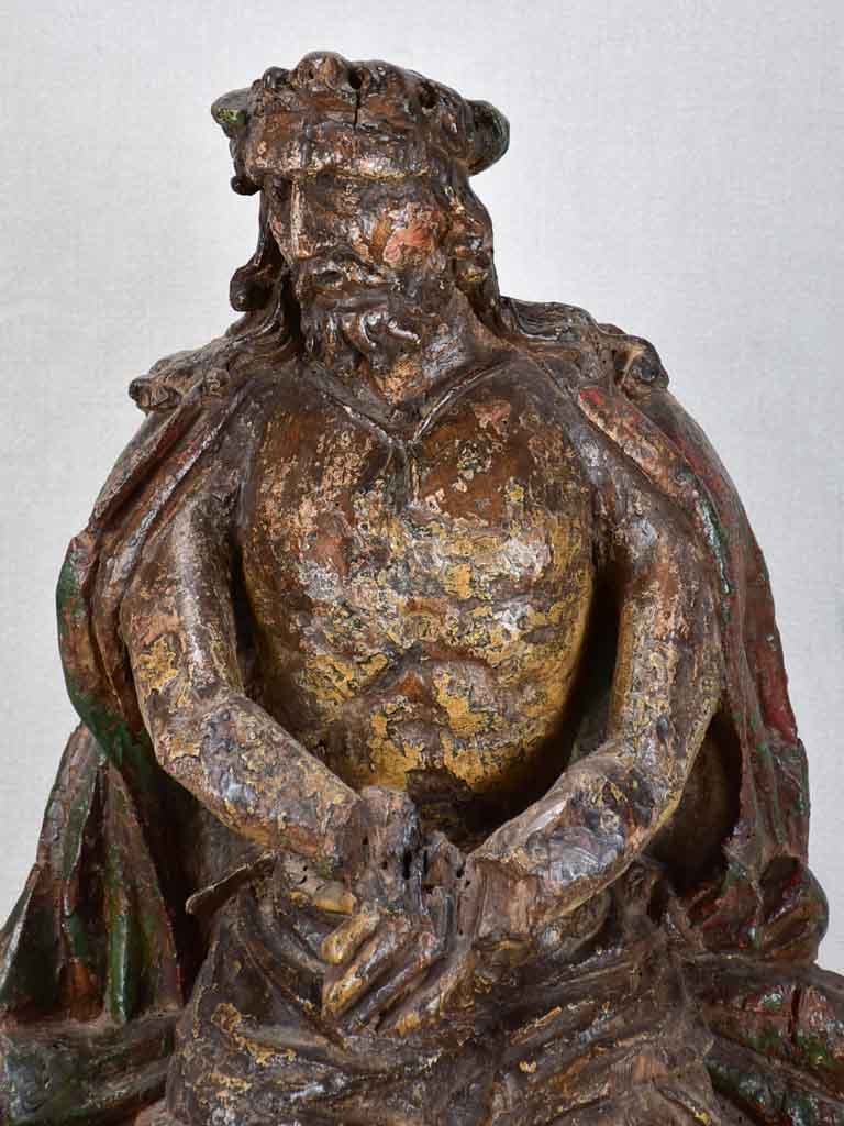 Antique Church-Originated Christ Wooden Sculpture