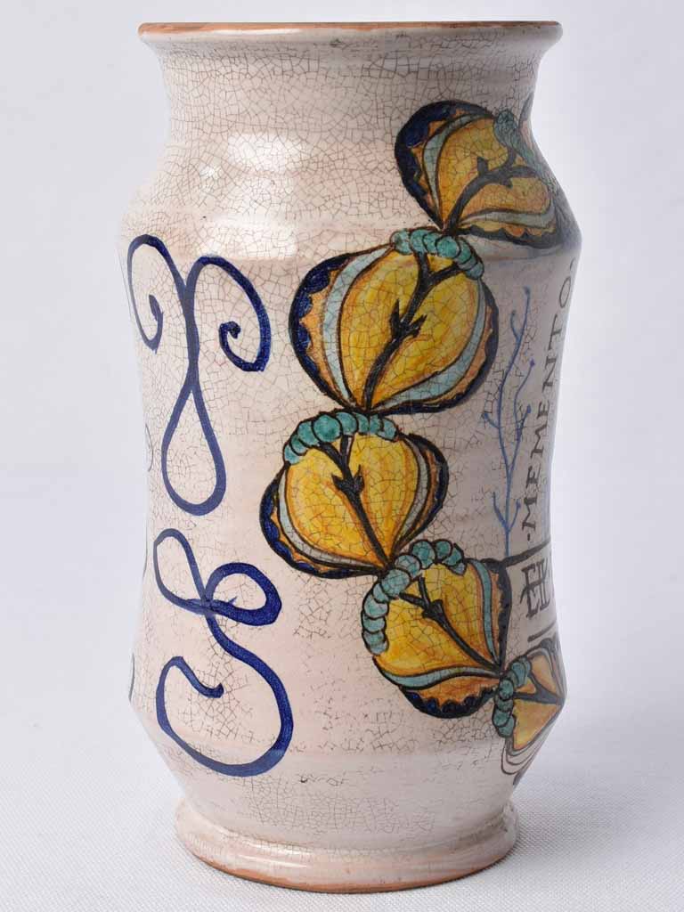 Italian pottery featuring traditional apothecary design