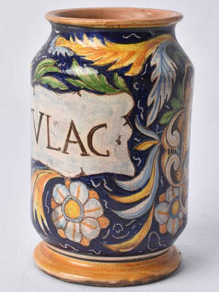 Antique Italian apothecary jar - A Portvlac 6¾"