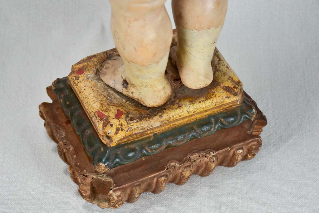 Vintage Hand-painted Wooden Jesus Christ