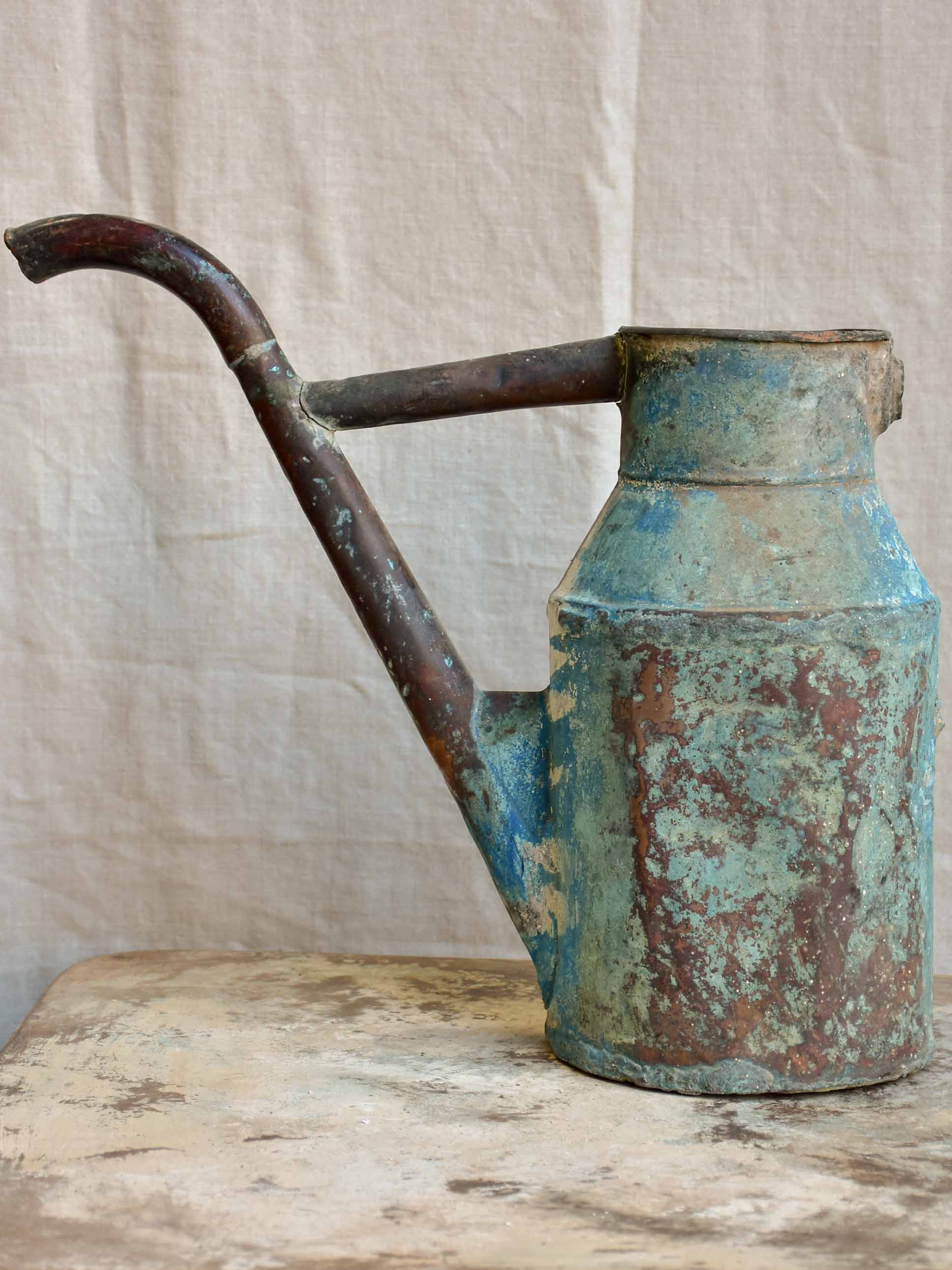 Antique French copper watering can