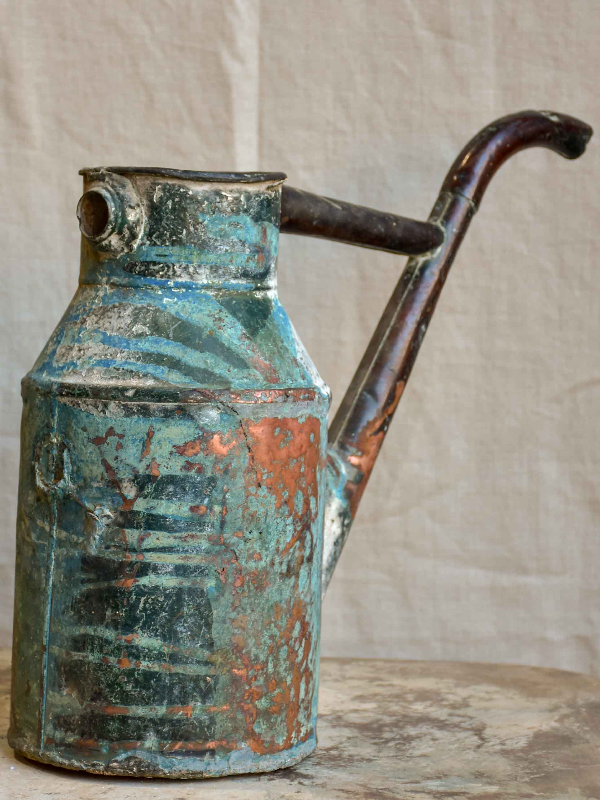 Antique French copper watering can