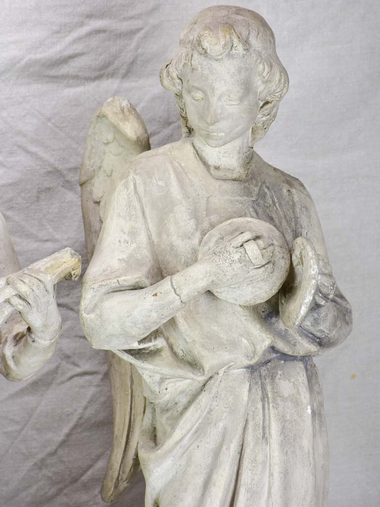 Original Camille Lefèvre (1853–1933) sculptures of four angels playing music - signed 30"