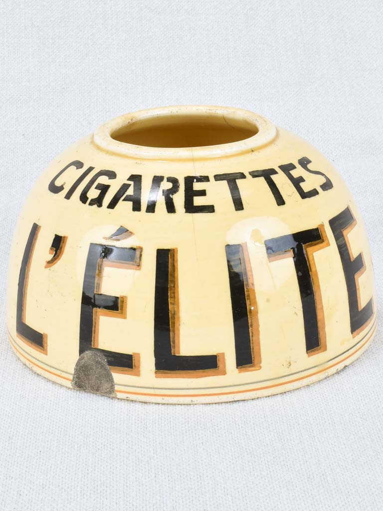 Antique French L'elite branded ashtray