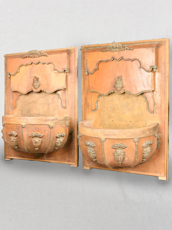 Rare Salvaged Wooden Wall Planters