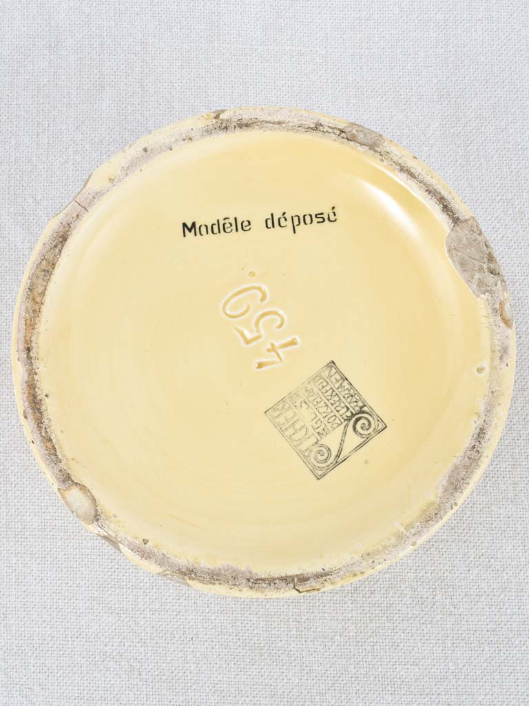 Rugged French porcelain ashtray, 1940s