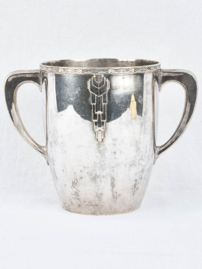 Ice bucket, silver plate, Art Deco