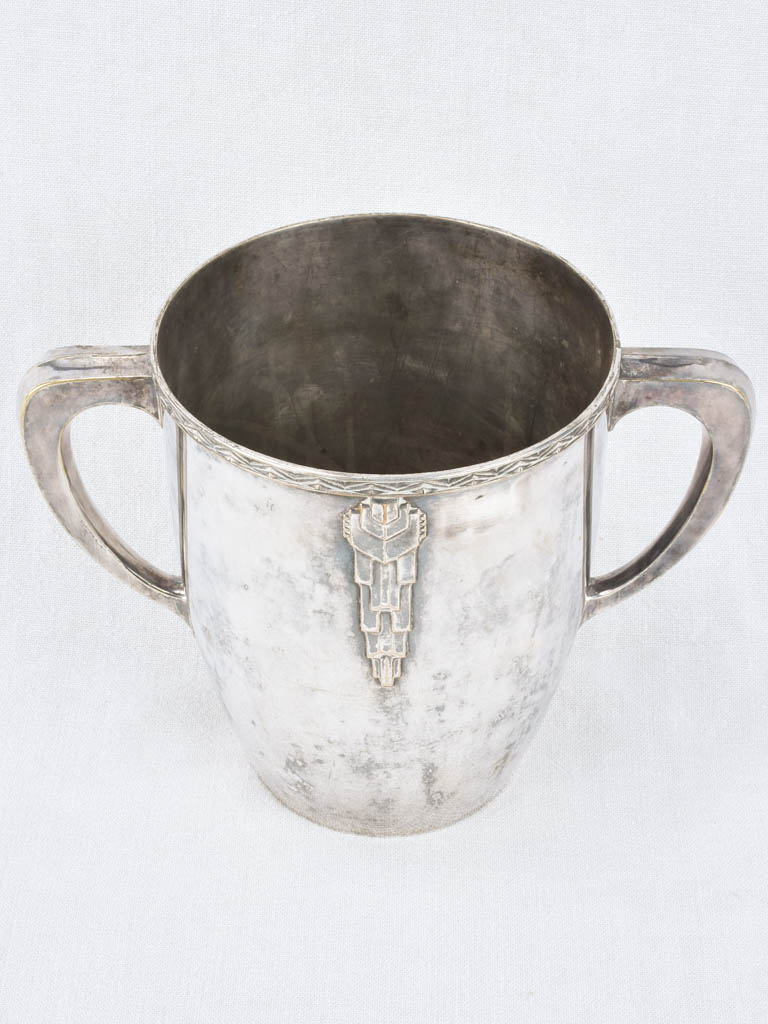Ice bucket, silver plate, Art Deco