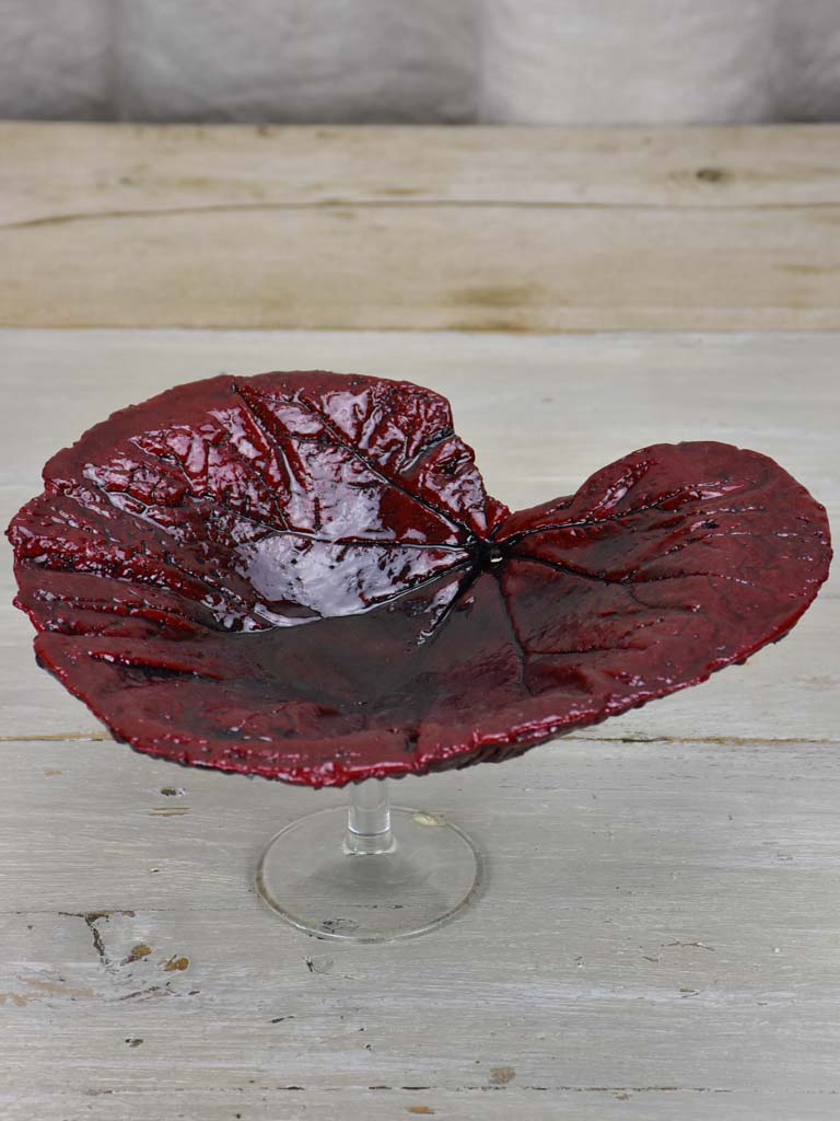 French Artisan-made Resin Leaf Bowl