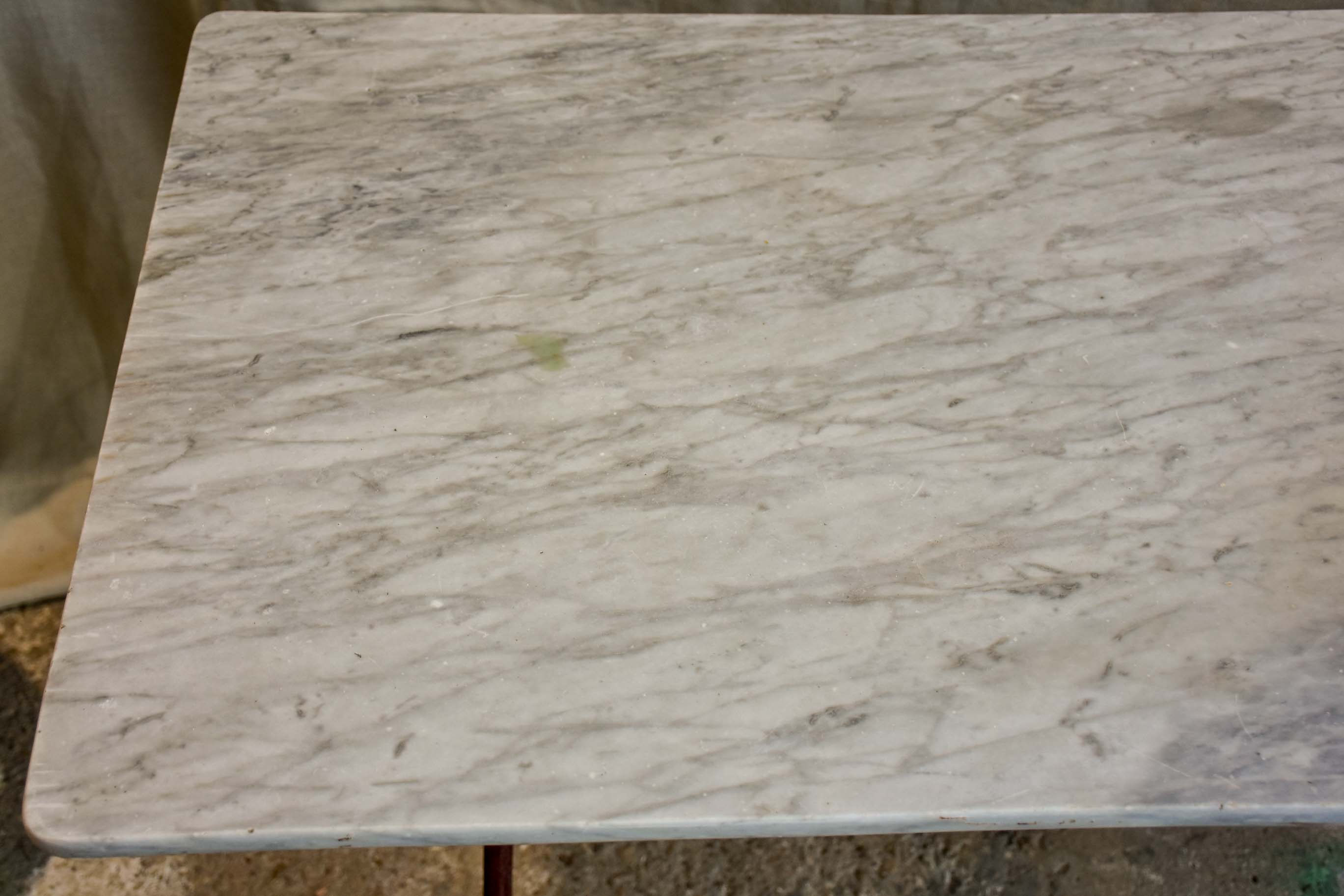 19th Century Rectangular garden table with grey marble top