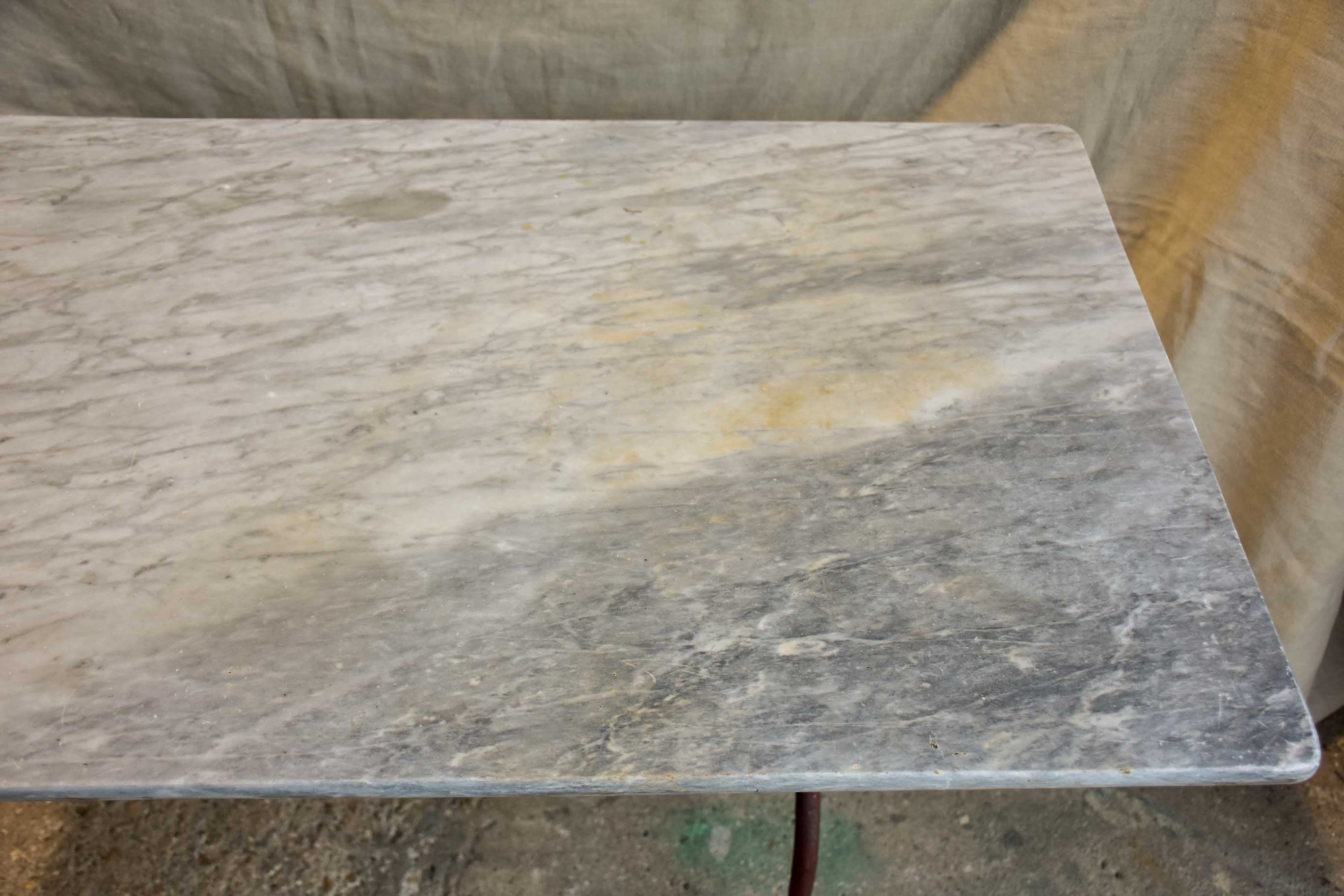 19th Century Rectangular garden table with grey marble top