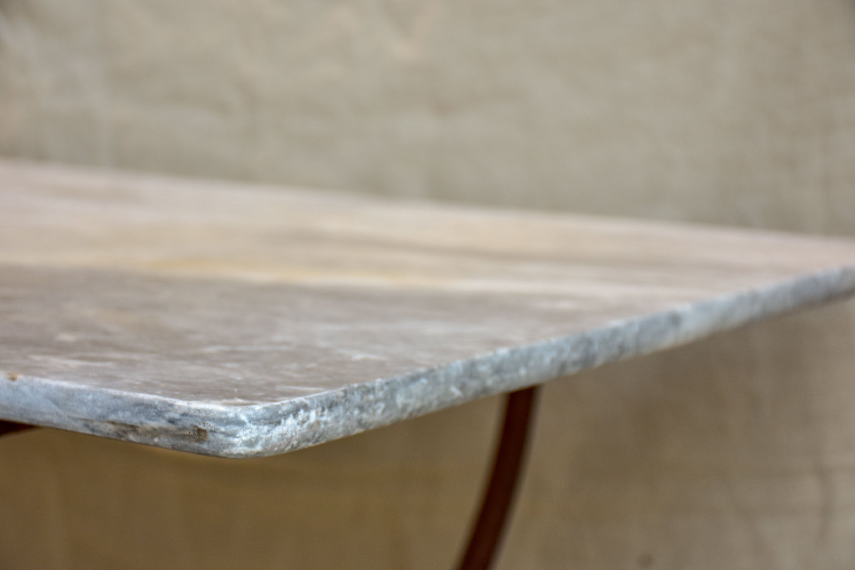 19th Century Rectangular garden table with grey marble top