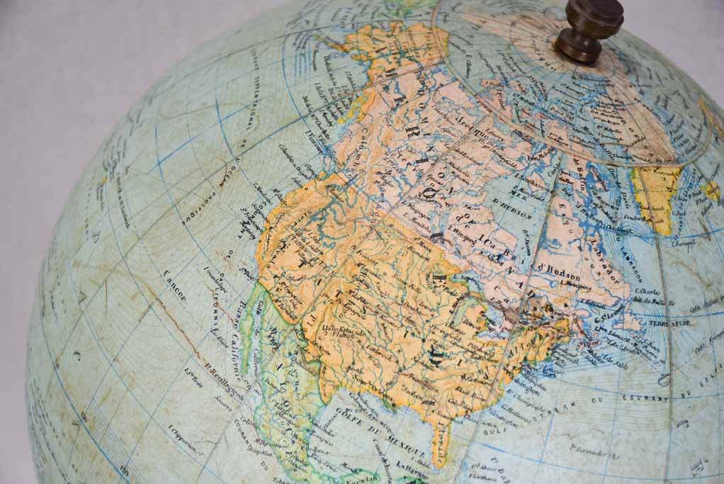 Early 20th-century spinning world globe 18½"