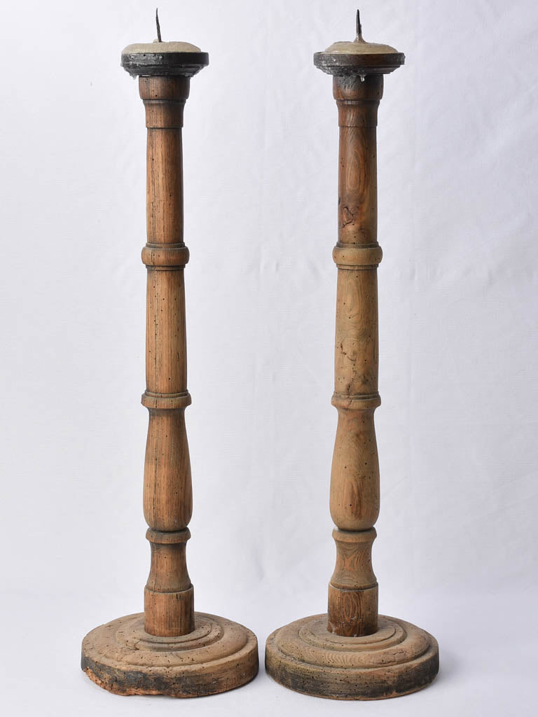 Large nineteenth-century church candlesticks