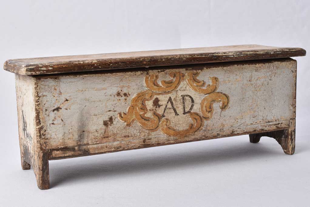 3 rectangular religious trunks - hand painted Italian 20"