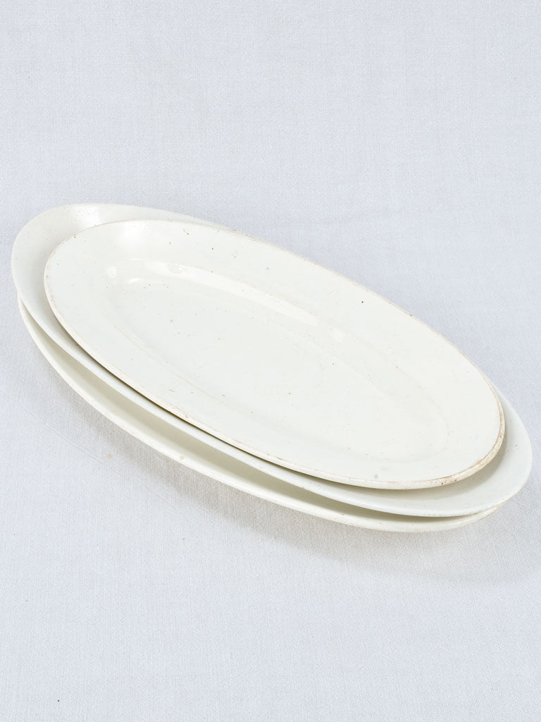 Three oval platters, Limoges & Bordeaux 23¾"