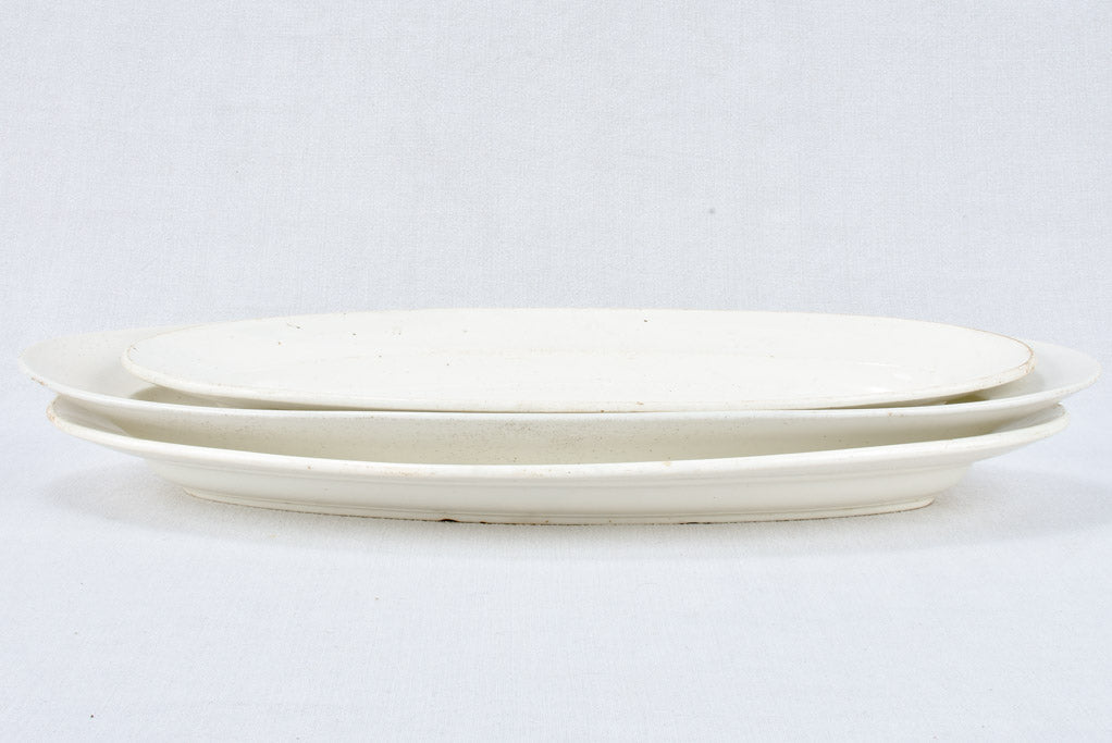 Three oval platters, Limoges & Bordeaux 23¾"