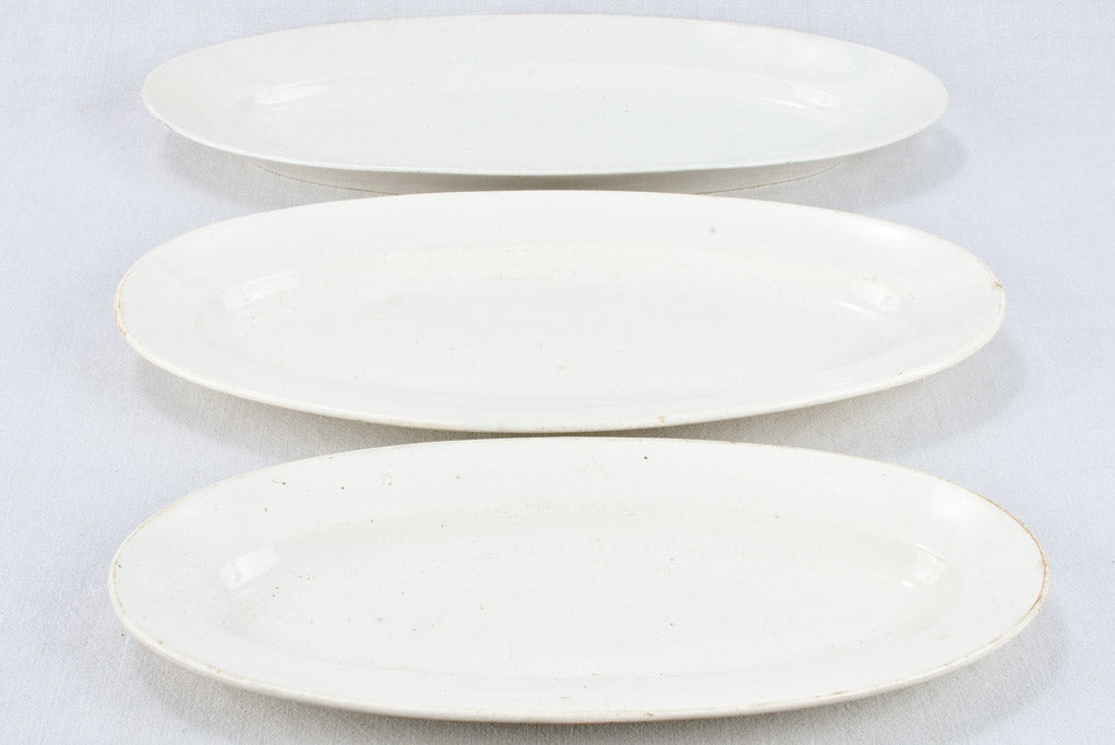Three oval platters, Limoges & Bordeaux 23¾"