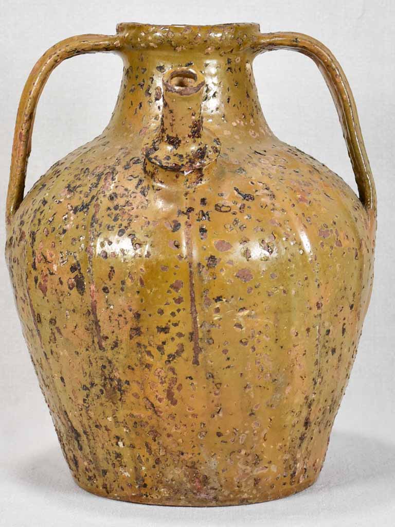 19th-century walnut oil pitcher from the Ardeche 14½"