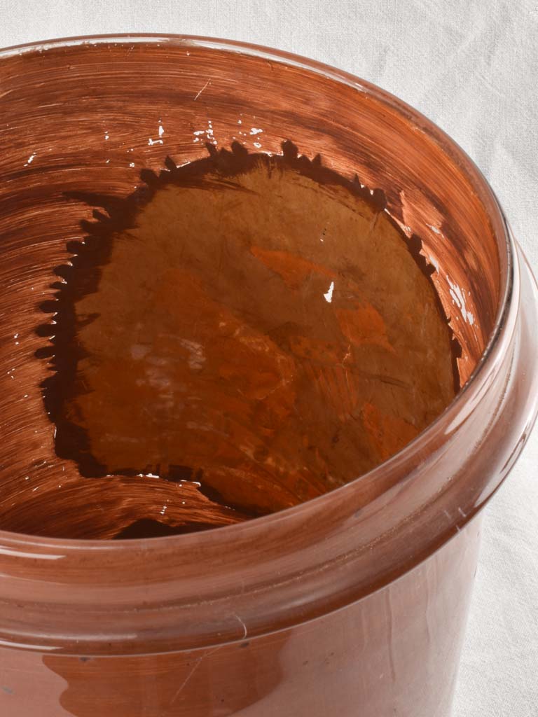 Large 19th century Italian apothecary glass jar with lid - Colocynthis 23¾"