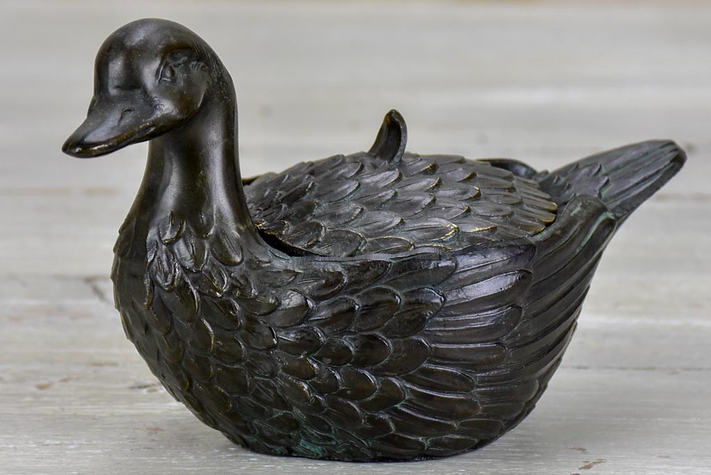 Vintage jewelry container in the shape of a duck