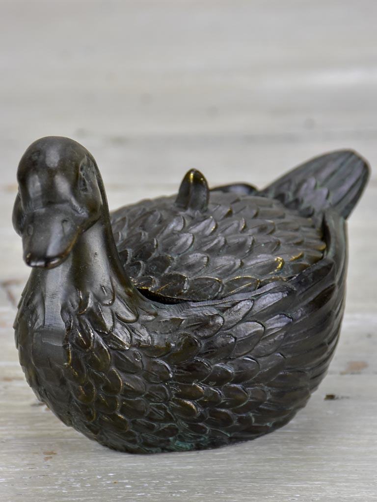 Vintage jewelry container in the shape of a duck