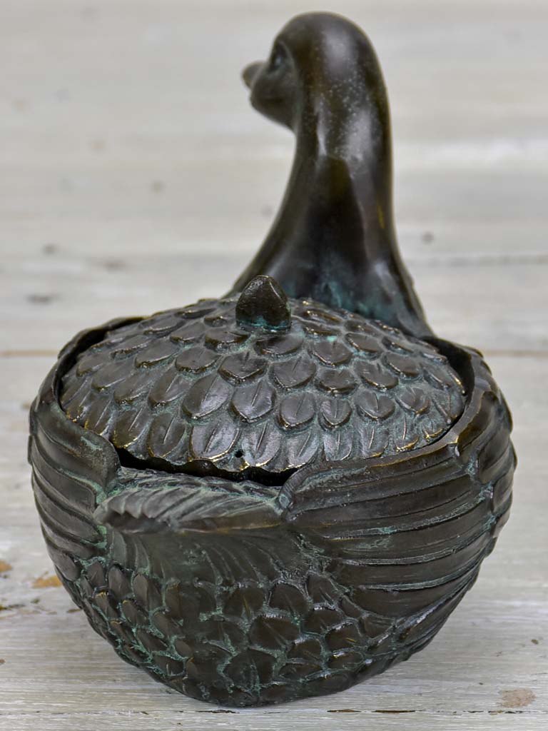 Vintage jewelry container in the shape of a duck