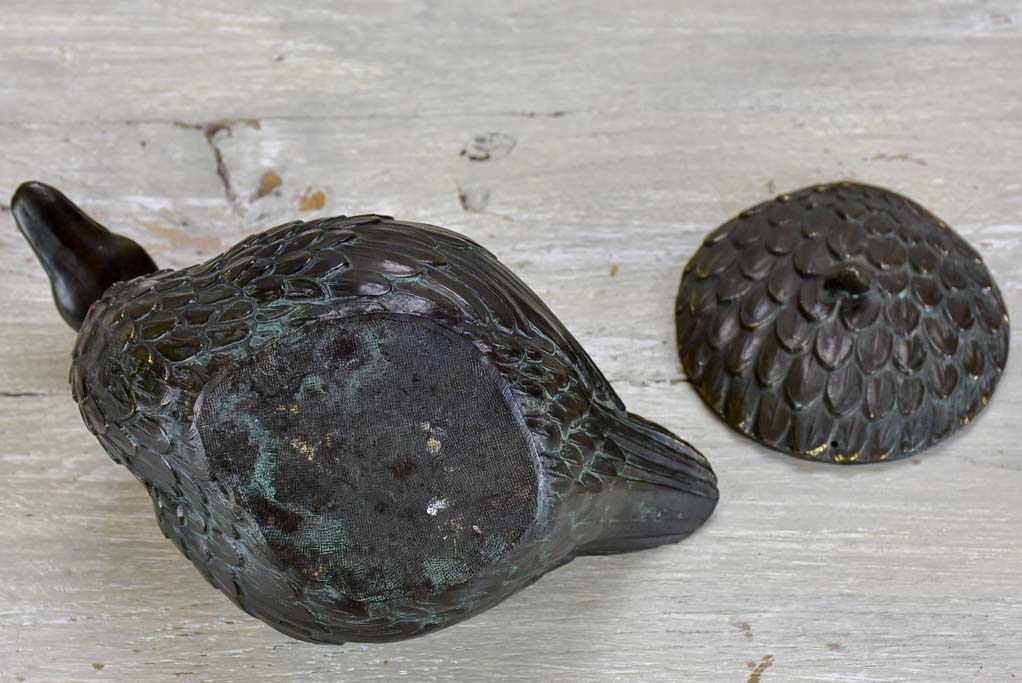 Vintage jewelry container in the shape of a duck