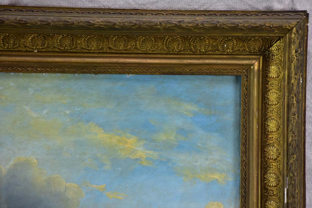 19th Century oil on canvas - yachts 23¼" x 19¼"