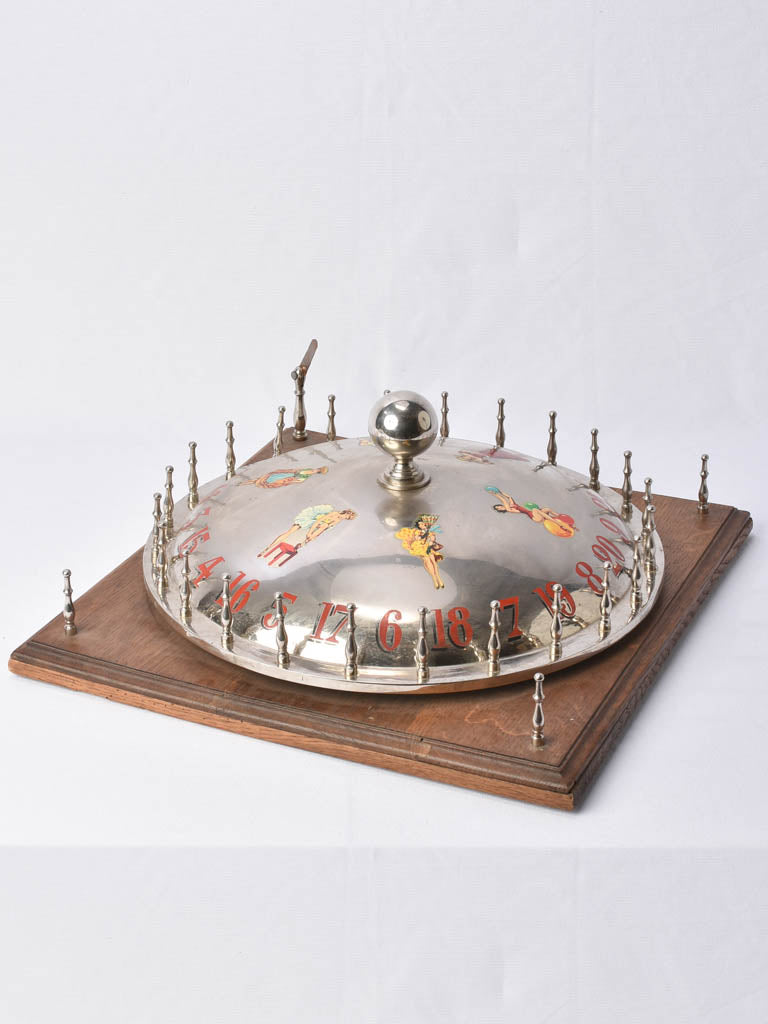 1950s roulette game from a fair w/ pinup girls 19¾"