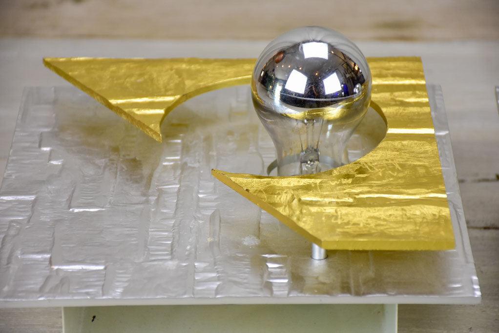 Vintage aluminium ceiling flush lights