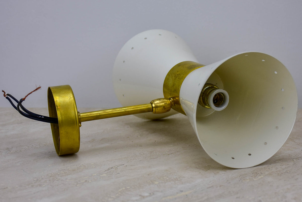 Pair of white ‘Stilnovo’ adjustable wall sconces -butterfly