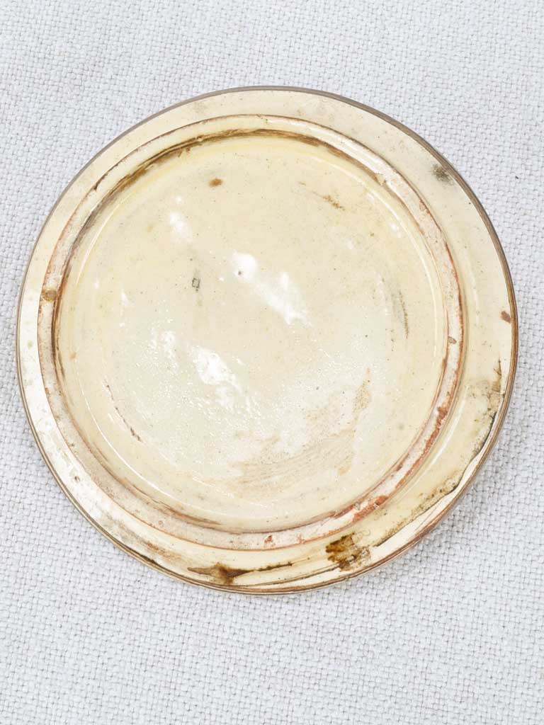 Antique French tobacco pot with lid 4¾"