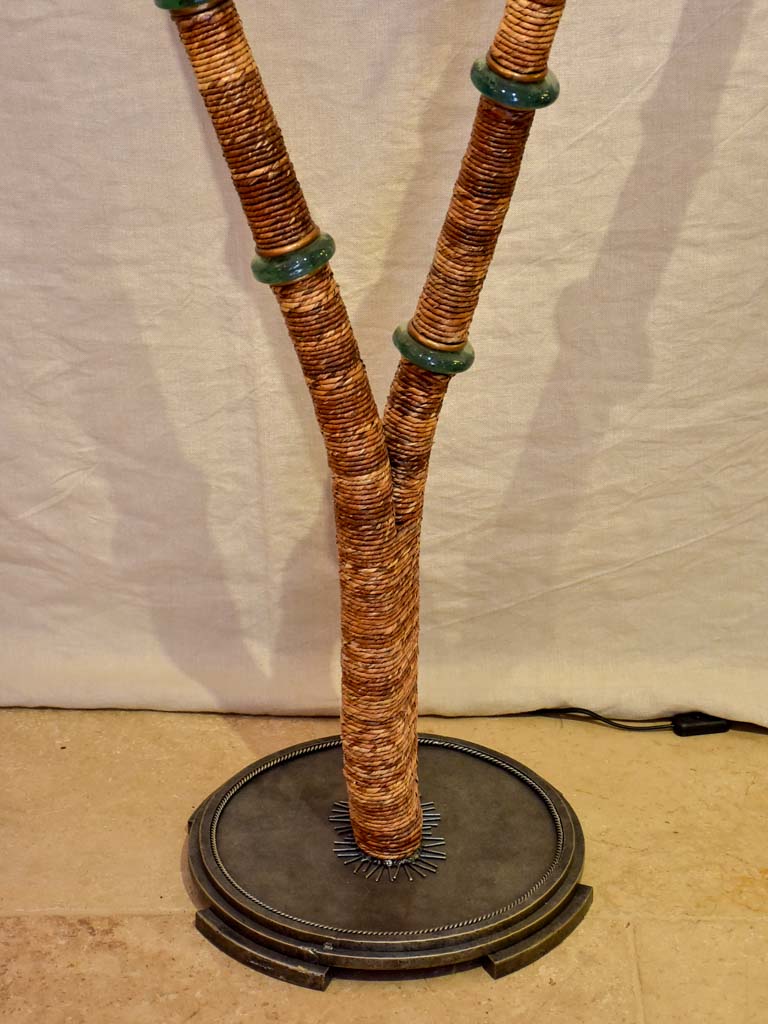 Retro Glass Embellished Palm Floor Lamp