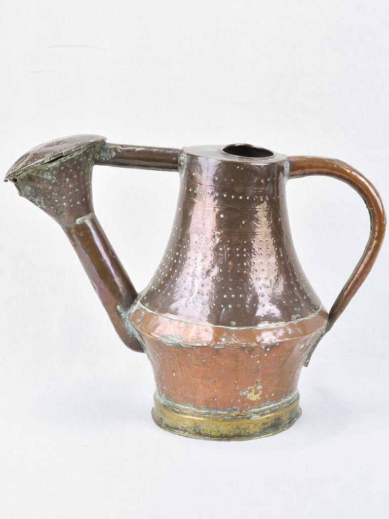 Antique French copper watering can