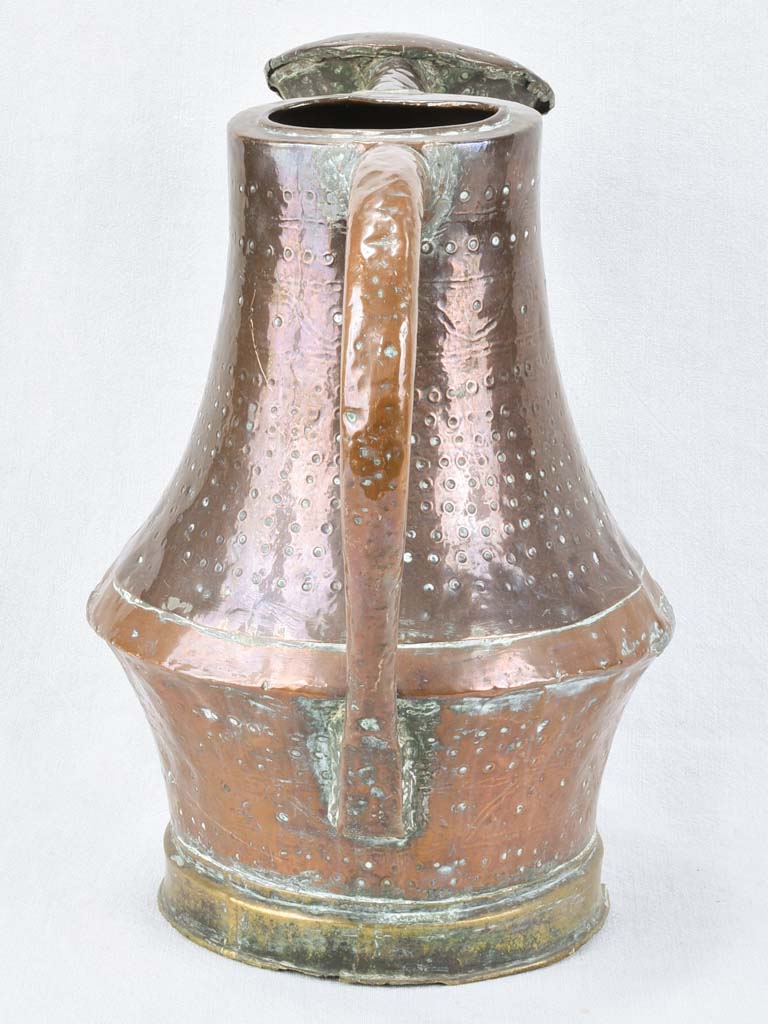 Antique French copper watering can