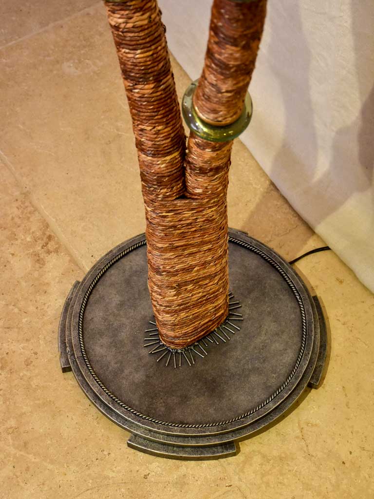 Artistic Rope and Glass Floor Lamp