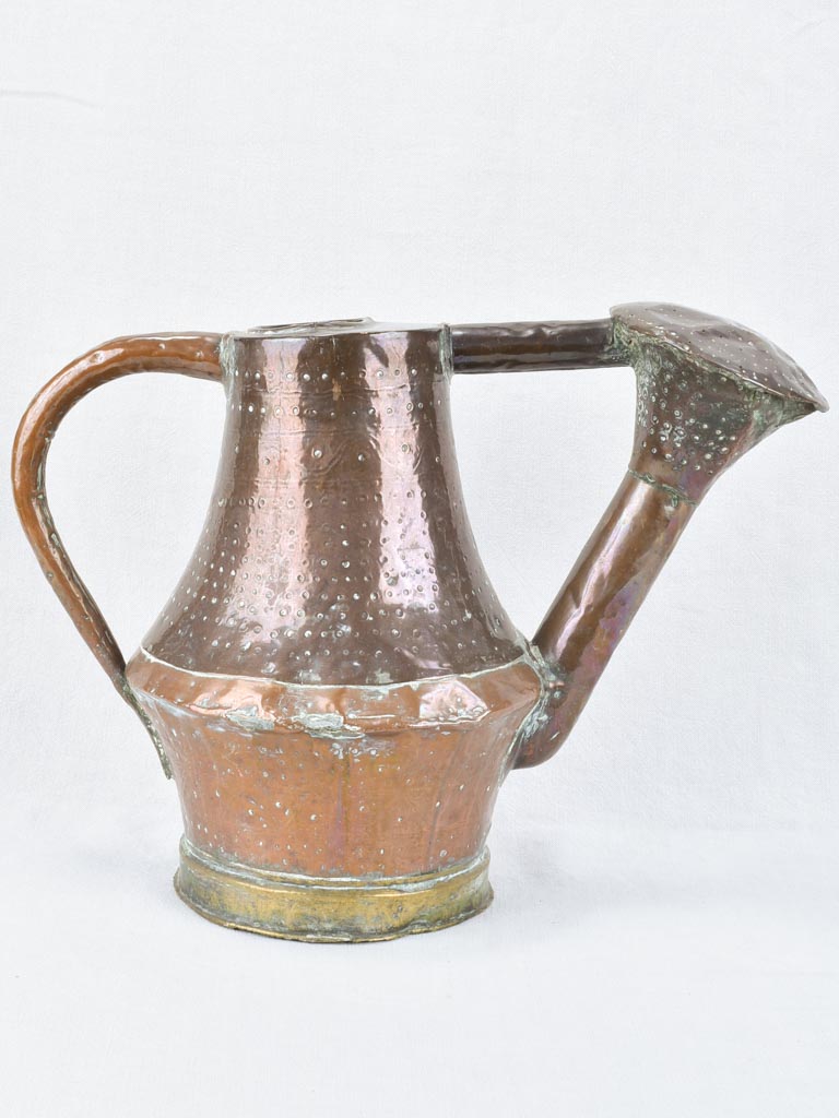 Antique French copper watering can