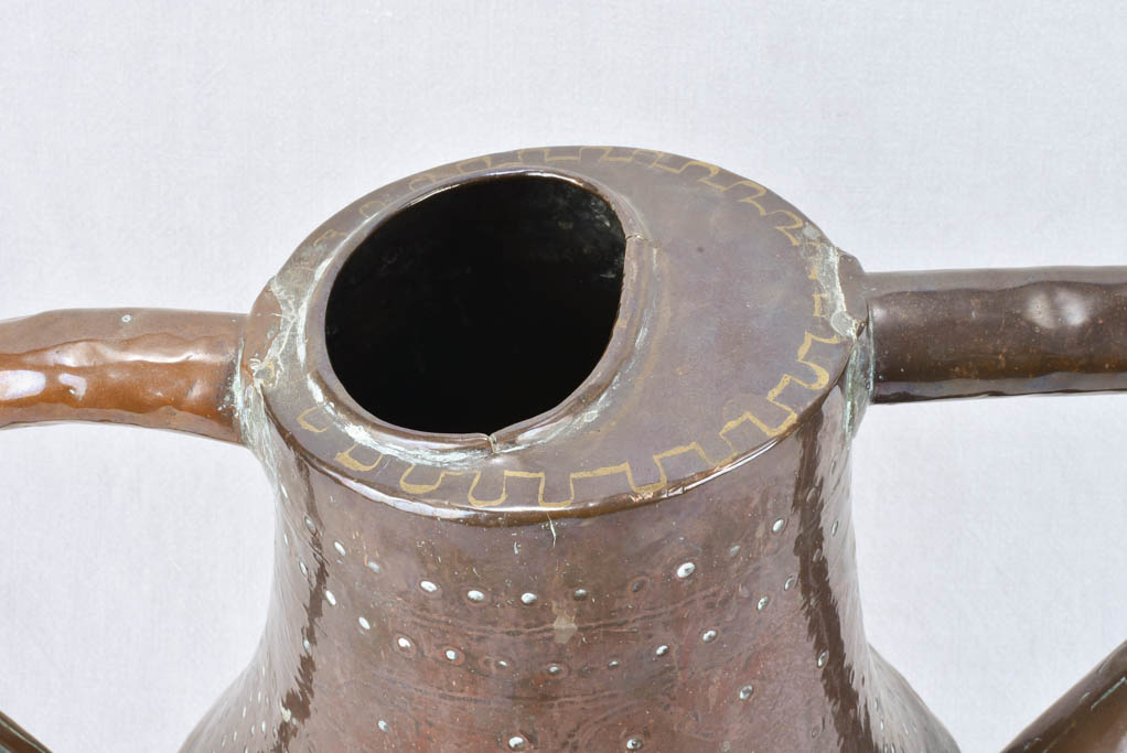 Antique French copper watering can