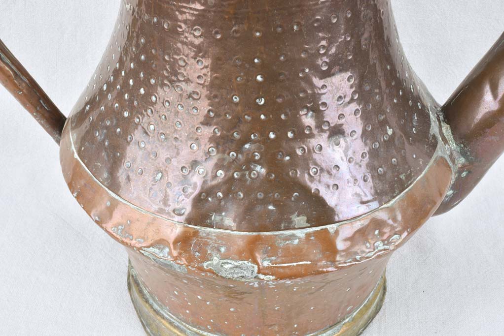 Antique French copper watering can