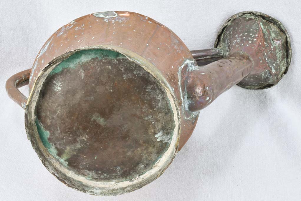 Antique French copper watering can