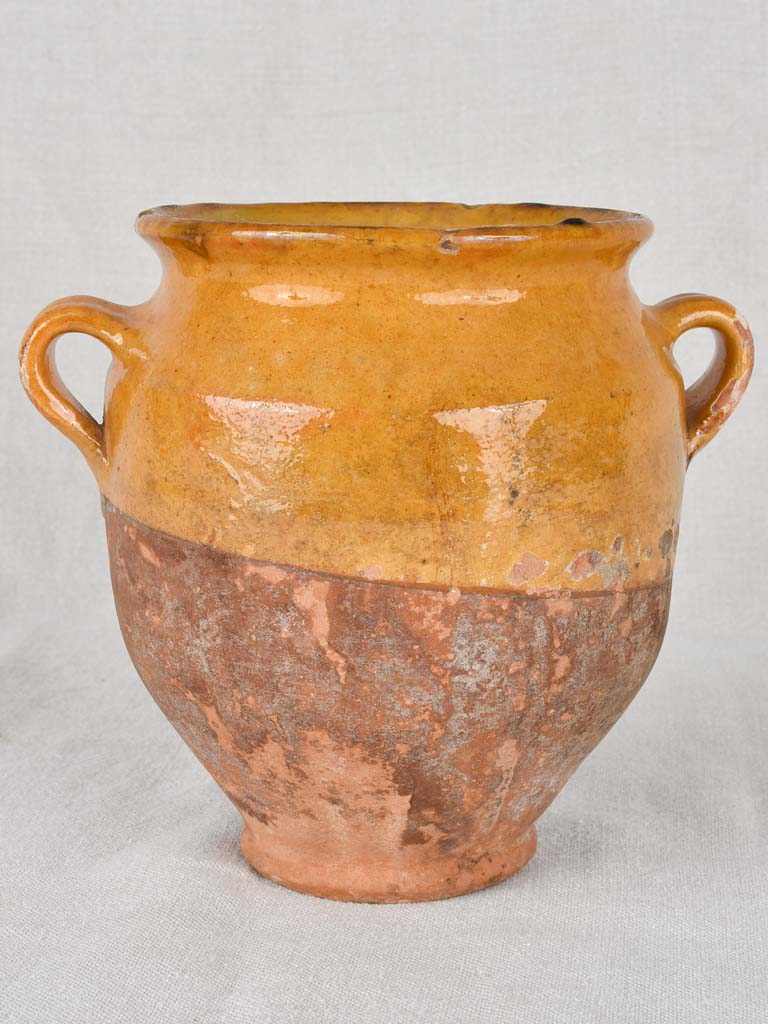 Confit pot, ocher, antique, petite 7½"