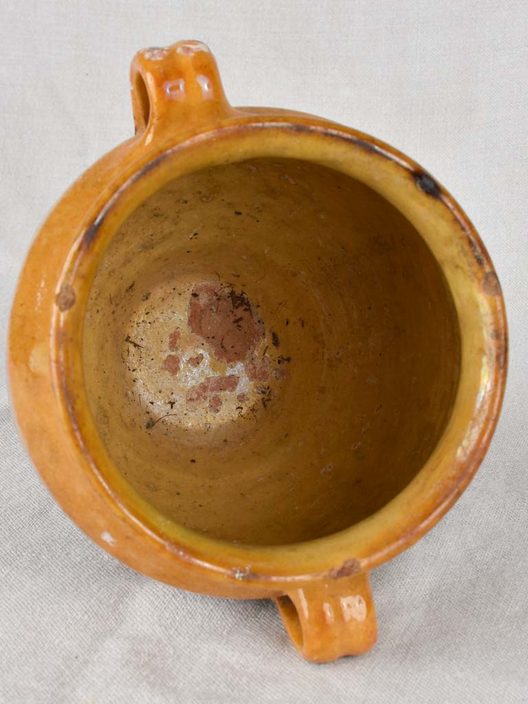 Confit pot, ocher, antique, petite 7½"