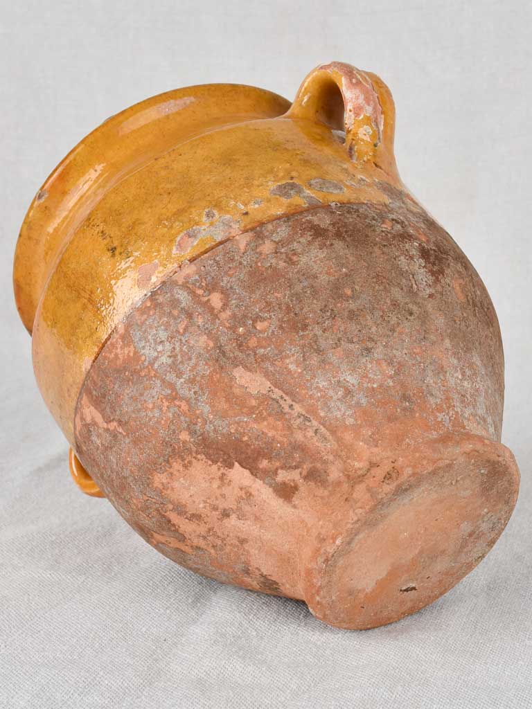 Confit pot, ocher, antique, petite 7½"